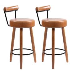 Kit 2 Banquetas Nápoles 89cm Couríssimo Amarula - Salaone Amarula