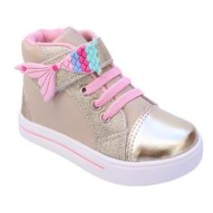 Tênis Nenê Baby Infantil Cano Alto Sereia Menina-Feminino