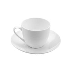 Xícara De Chá Com Píres De Porcelana Clean 220Ml Lyor Branco