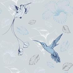 Papel De Parede Adesivo Lavável Beija-Flor 18m