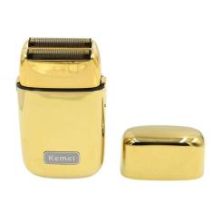 Barbeador Elétrico Shaver Recarregável Kemei Km Tx1 Gold