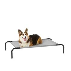 Cama Cooling Elevated para cães, média, 43 x 26 x 7,5 polegadas, cinza