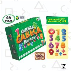 Quebra Cabeça Números Formas MDF 24 Peças - Paper Toy