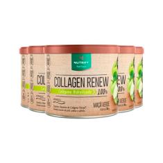 Kit 5 Collagen Renew Colágeno Hidrolisado Maçã Verde Nutrify 300g