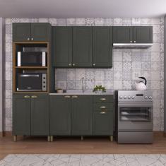 Cozinha Completa Firenze 12 Portas 2 Gavetas 6171.131 Cinza - Indekes