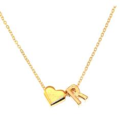 Colar Cordão Personalizado Com a Inicial Namorados Folheado - Milena F