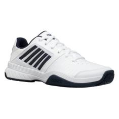 K-Swiss Tênis masculino Court Express, Branco/Azul marinho, 42
