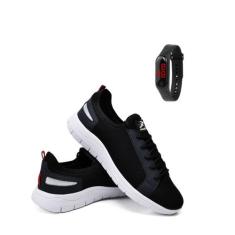Kit Tênis Sapatenis Adulto e Infantil Masculino Com Relogio Digital - 