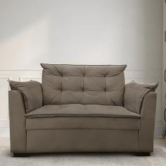 Sofá 2 lugares Para Sala Moderno Confortável Elegance Suede