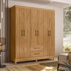 Guarda Roupa Casal 6 Portas 2 Gavetas 153x182cm Panamá Moval Freijó