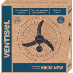 Ventilador De Parede Ventisol Premium 60cm Preto 220V