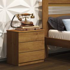 Mesa De Cabeceira 3 Gavetas Mdf Verona Tcil