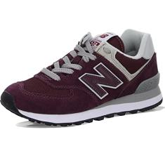 New Balance Tênis feminino 574 Core, Borgonha - branco, 40