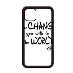 Capa Be Change See World citação para iPhone 12 Pro Max para Apple Mini Mobile Case Shell