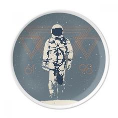 Universo e Alienígena Espacial Prato Decorativo de Porcelana Salver Prato de Jantar