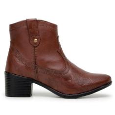 Bota Coturno Feminina Cano Curto-Feminino