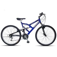 Bicicleta Aro 26 South Full Suspension 18 marchas Freio V-Brake-Unissex