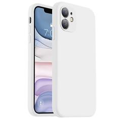 Vooii Capa compatível com iPhone 11, silicone líquido atualizado com [bordas planas] [proteção da câmera] [forro de microfibra macio antiarranhões] capa de celular para iPhone 11 de 6,1 polegadas