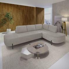 Sofá de Canto Luna Orgânico 265cm para Sala de Estar