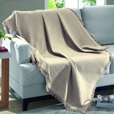 Manta Decorativa para Sofá Dohler Marrocos 1.50 x 1.20 Cores - Bege
