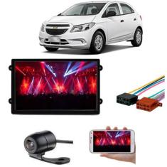 Kit Central Multimidia Onix Joy Bluetooth Moldura 2 Din Câmera de Ré -