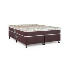 Cama Box + Colchão Castor Queen Class One Face Híbrido 158x198x52cm