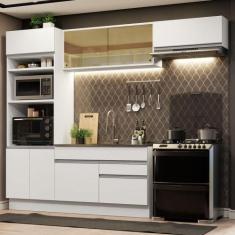 Cozinha Completa Madesa Glamy 270011 com Armário e Balcão (Sem Tampo e