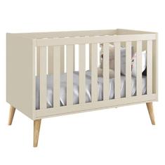 Berço Mini Cama Theo com Pés Madeira Natural - Reller Móveis