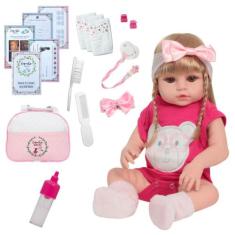 Boneca Reborn Carequinha Corpo Siliconado Princesa + Itens - Cegonha R