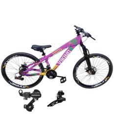 Bicicleta Aro 26 Vikingx Tuff 25 Cambio Shimano Traseiro Dianteiro 24v