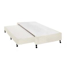 Cama Box Base C-auxiliar Universal Solteiro Poli Tecido Clean (78x188x27) - Castor