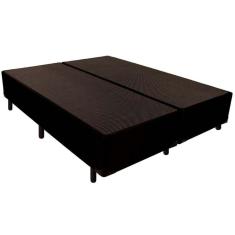 Cama Box Base Queen Universal Courano Black (158x198x24) - Luckspuma