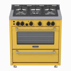 Fogao a Gas 5 Bocas Venax Temis Amarelo