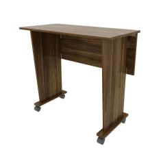 Escrivaninha Dobrável 80cm com Rodízio ME4117 Nogal Tecnomobili