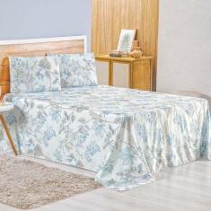 Jogo De Lençol Lidian King 3 Peças Hiperpercal Estampado 180 Fios - Li