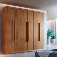 Guarda Roupa Casal Heros 6 Portas e 2 Gavetas MDF Moderna