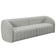 Sofá 04 Lugares Para Sala De Estar 252 cm Lazio M03 Veludo Creme - Lyam Decor