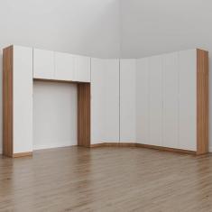 Guarda Roupa Modulado Casal de Canto 11 Portas 5 Peças Hera CabeCasa M
