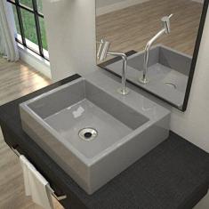 Kit Cuba Q395 Torneira Pratika 1060 Metal 1/4 Volta Compace Cinza