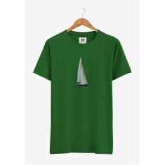 Camiseta Masculina Verde Barco Raccon