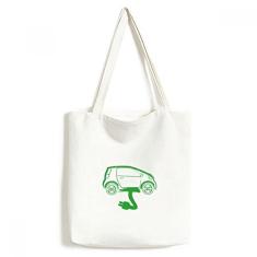 Plug Line Energy Veículos Protect Environment Tote Canvas Bag Bolsa de compras casual