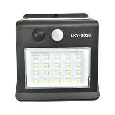 Arandela Com 26 Leds C/Sensor de Movimentos Recarga Solar