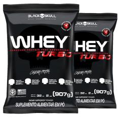 Kit 2x Whey Concentrado 900g Black Skull-Unissex