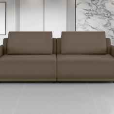 Sofá 2 Lugares 260 Cm Apolo Veludo Marrom