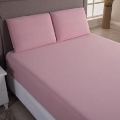 Lençol Malha de Algodão Penteado 3peças Toque Macio - 100% Algodão Per