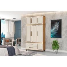 Roupeiro / Guarda Roupas HOU Triplex 3 Portas + 2 Gavetas Com Cabideir