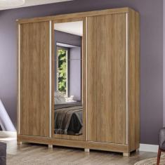 Guarda-Roupa Casal Kappesberg 3 Portas Reversiveis de Correr 3 Espelho