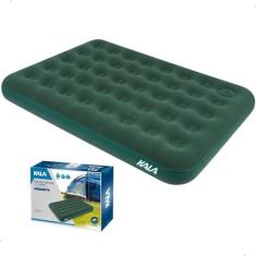 Colchão Inflável Casal Com Bomba Embutida Kala Cor Verde