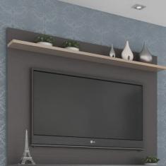 Painel para TV até 50 Polegadas 1 Prateleira Benevello Quiditá Grafite
