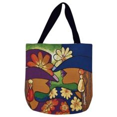 Sacola de tecido para mulheres afro-americanas, bolsa de ombro para trabalho, academia, viagens, compras, presente, arte de meninas negras, com zíper, Multicolorido, One Size